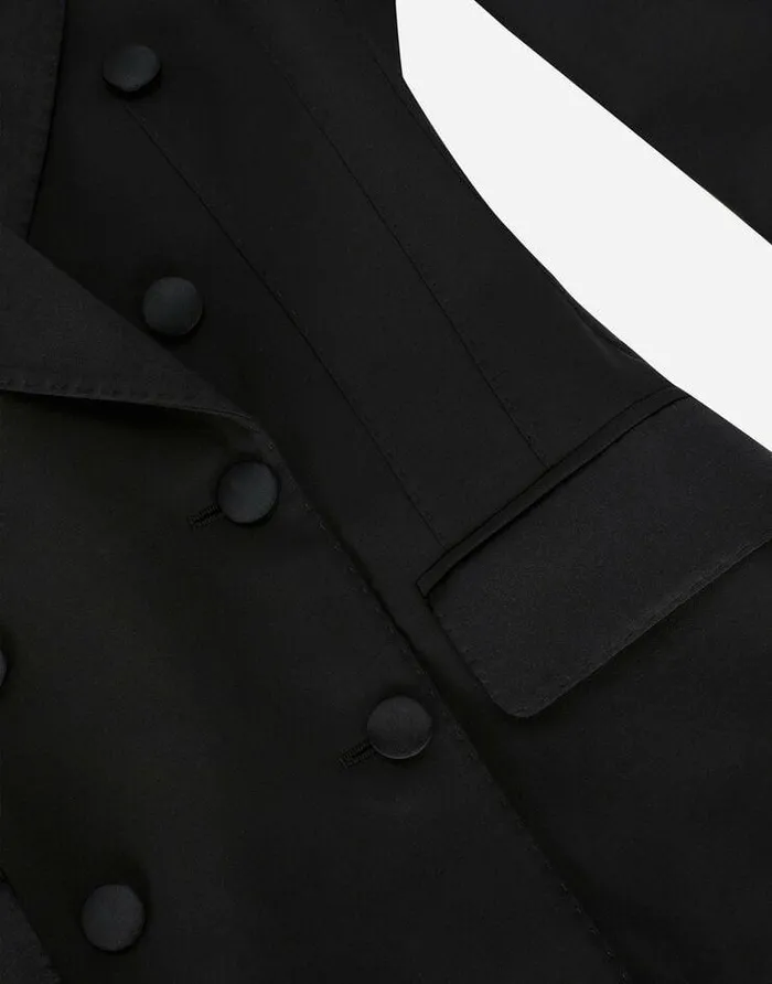 Dolce and Gabbana Wear It Like DGCelebs Women Doublebreasted Tuxedo Jacket Bodysuit Black Dolce and Gabbana Wear It Like DGCelebs Women Doublebreasted Tuxedo Jacket Bodysuit Black