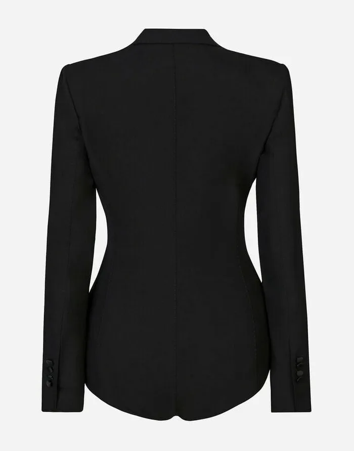Dolce and Gabbana Wear It Like DGCelebs Women Doublebreasted Tuxedo Jacket Bodysuit Black Dolce and Gabbana Wear It Like DGCelebs Women Doublebreasted Tuxedo Jacket Bodysuit Black