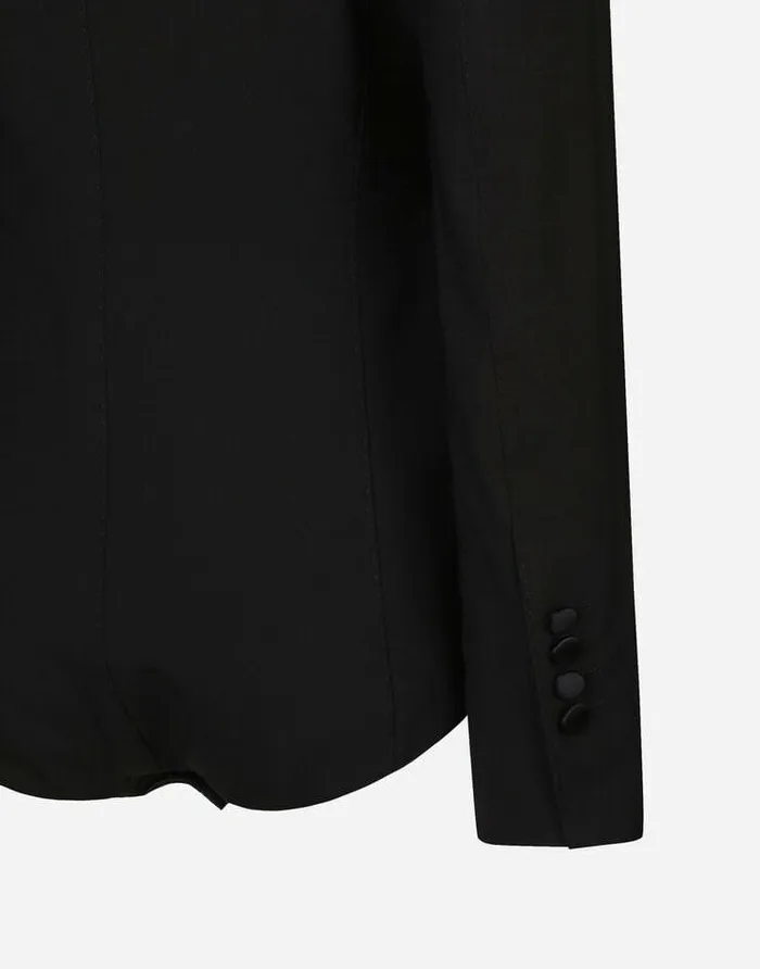 Dolce and Gabbana Wear It Like DGCelebs Women Doublebreasted Tuxedo Jacket Bodysuit Black Dolce and Gabbana Wear It Like DGCelebs Women Doublebreasted Tuxedo Jacket Bodysuit Black