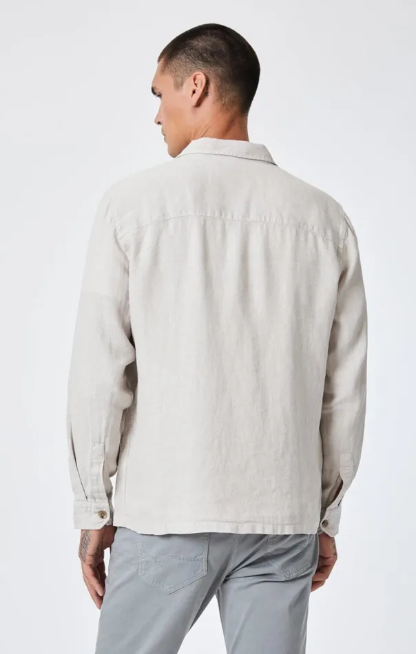 Double Pocket ButtonUp Shirt In Moonstruck Men Mavi Jeans Jackets Double Pocket ButtonUp Shirt In Moonstruck Men Mavi Jeans Jackets