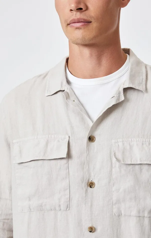 Double Pocket ButtonUp Shirt In Moonstruck Men Mavi Jeans Jackets Double Pocket ButtonUp Shirt In Moonstruck Men Mavi Jeans Jackets