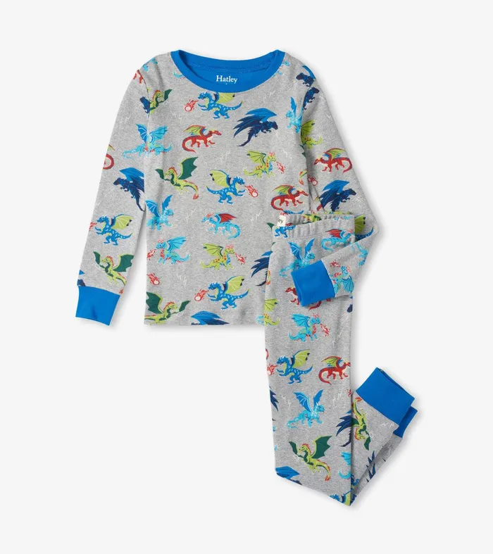 Dragon Realm Kids Organic Cotton Pajama Set Hatley