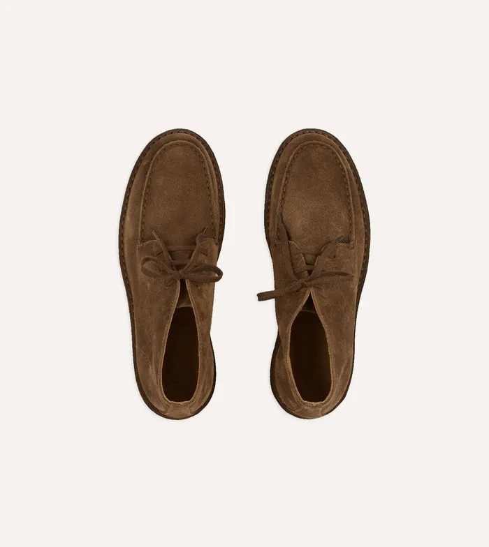 Drake039s Crosby MocToe Chukka Boot Tobacco Suede 8211 Footwear