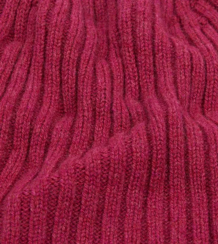 Drake039s Fuchsia Lambswool Ribbed Knit Cap 8211 Accessories