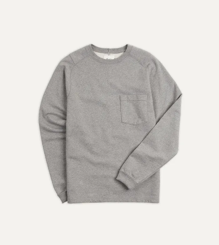 Drake039s Grey Cotton LongSleeve Hiking Sweatshirt 8211 Clothing