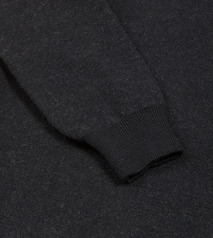 Drake039s Navy And Ecru Merino Wool Knitted Rugby Shirt 8211 ClothingShirts