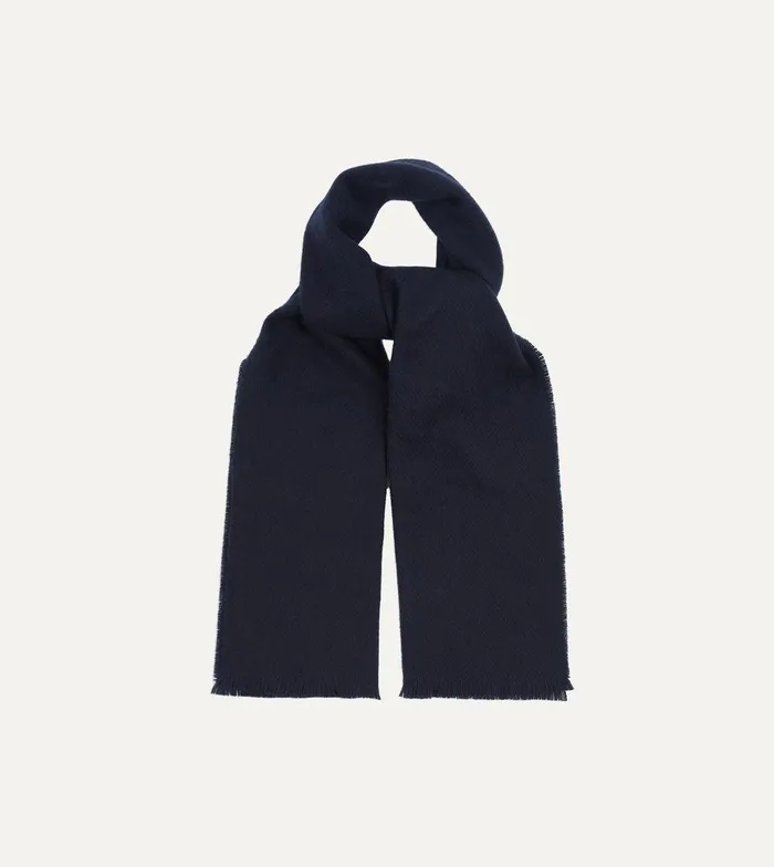 Drake039s Navy Cashmere Scarf 8211 Accessories