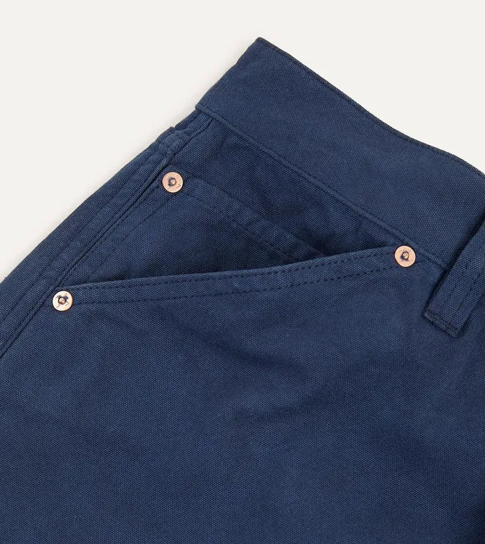 Drake039s Navy Lightweight Cotton Canvas FivePocket Jeans 8211 Clothing