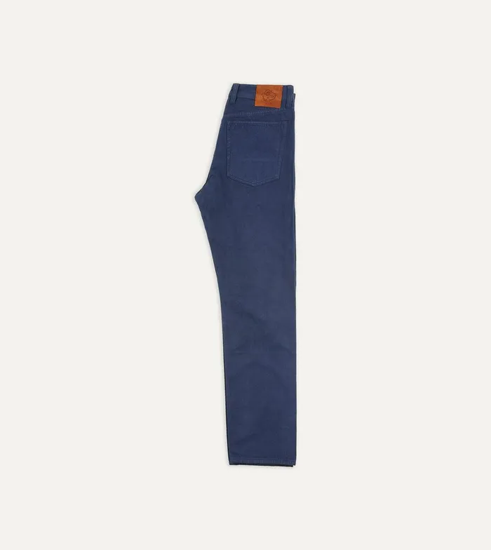 Drake039s Navy Lightweight Cotton Canvas FivePocket Jeans 8211 Clothing