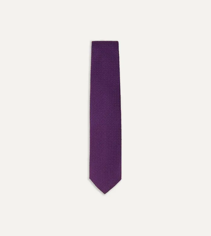 Drake039s Purple Large Knot Grenadine Silk Tipped Tie 8211 Ties