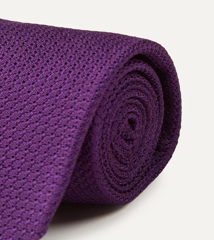 Drake039s Purple Large Knot Grenadine Silk Tipped Tie 8211 Ties
