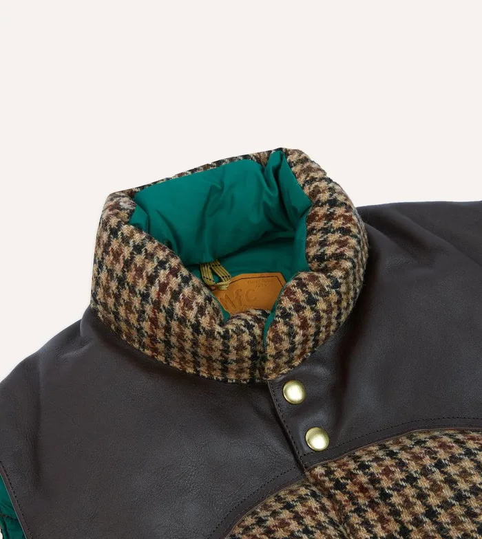 Drake039s Rocky Mountain Featherbed For Drake039s Houndstooth Check Harris Tweed Christy Down Vest 8211 Clothing
