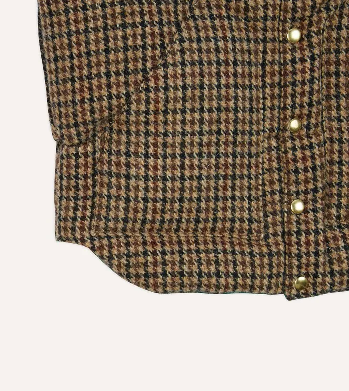 Drake039s Rocky Mountain Featherbed For Drake039s Houndstooth Check Harris Tweed Christy Down Vest 8211 Clothing