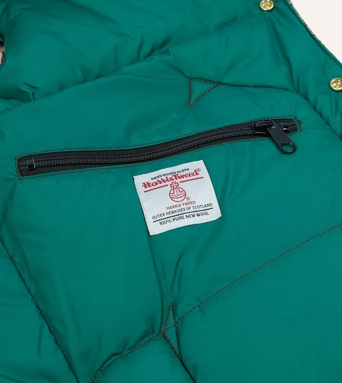 Drake039s Rocky Mountain Featherbed For Drake039s Houndstooth Check Harris Tweed Christy Down Vest 8211 Clothing