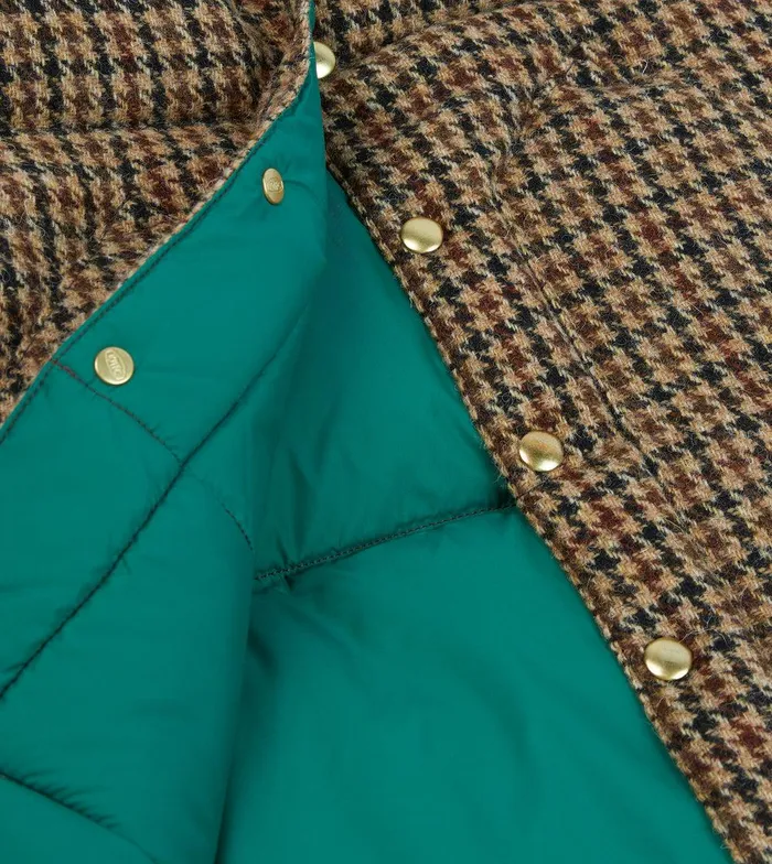 Drake039s Rocky Mountain Featherbed For Drake039s Houndstooth Check Harris Tweed Christy Down Vest 8211 Clothing
