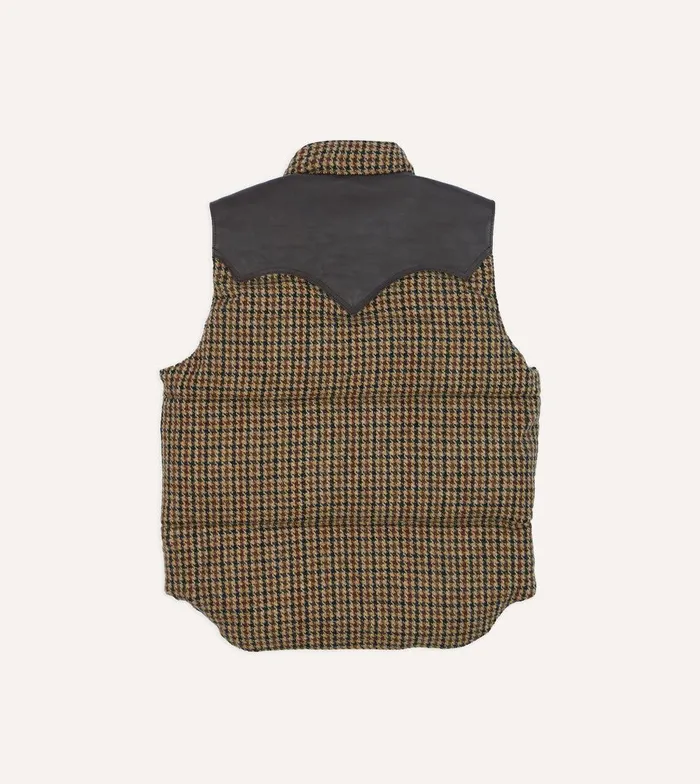 Drake039s Rocky Mountain Featherbed For Drake039s Houndstooth Check Harris Tweed Christy Down Vest 8211 Clothing