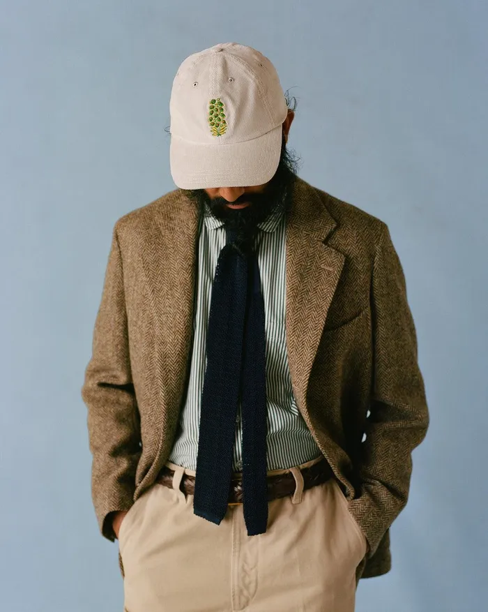 Drake039s White Flowers Emblem Cotton Corduroy Baseball Cap 8211 Accessories