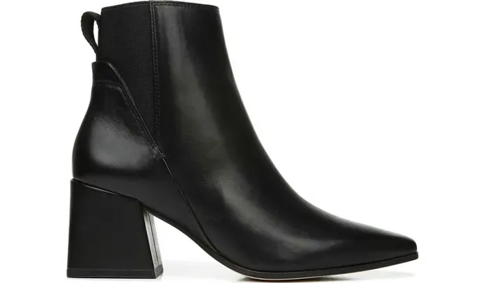 Dress Boots Women Franco Sarto Sarto Brynn Block Heel Bootie Black Leather