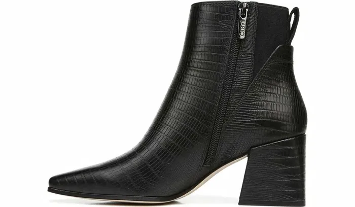 Dress Boots Women Franco Sarto Sarto Brynn Block Heel Bootie Black Leather