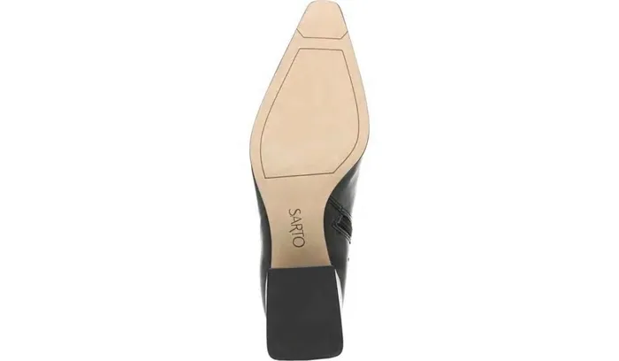 Dress Boots Women Franco Sarto Sarto Brynn Block Heel Bootie Black Leather