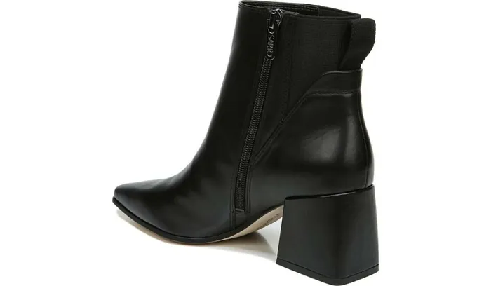 Dress Boots Women Franco Sarto Sarto Brynn Block Heel Bootie Black Leather