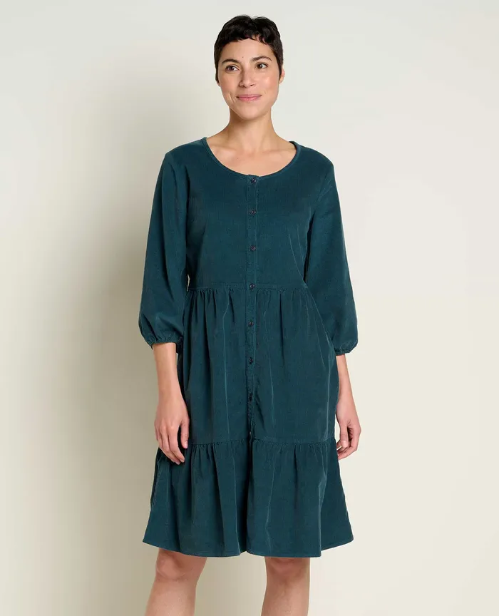 Dresses Women8217s Scouter Cord Tiered Dress Midnight ToadandCo