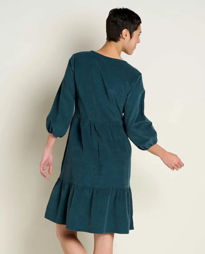 Dresses Women8217s Scouter Cord Tiered Dress Midnight ToadandCo
