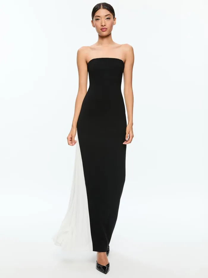 Dresses Women Alice Olivia Retha Maxi Dress Blackoff White