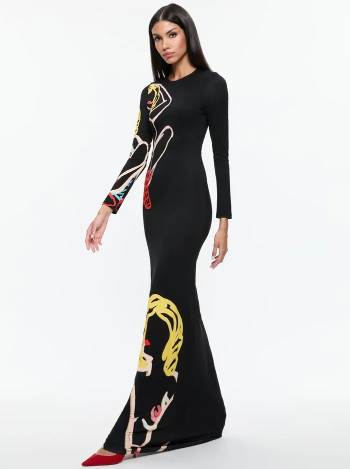 Dresses Women Alice Olivia Tom Wesselmann Delora Open Back Maxi Dress Natural Beauty