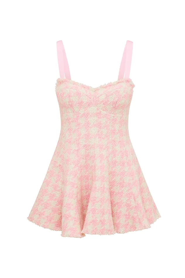 Dresses Women LoveShackFancy Josalie Tweed Dress Rose Quartz