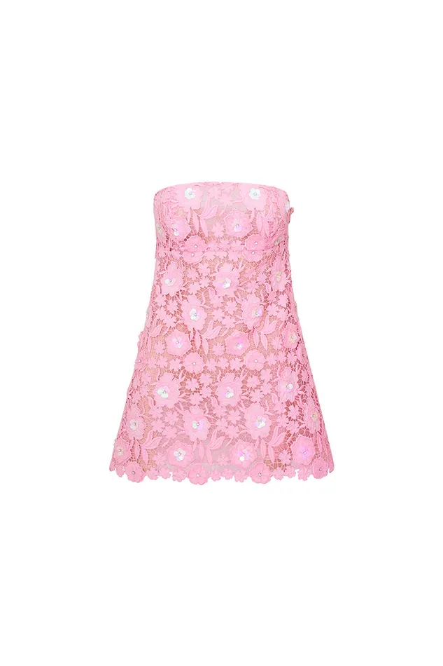 Dresses Women LoveShackFancy Paulinette Iridescent Sequin Mini Dress Fairytale Pink Dresses Women LoveShackFancy Paulinette Iridescent Sequin Mini Dress Fairytale Pink