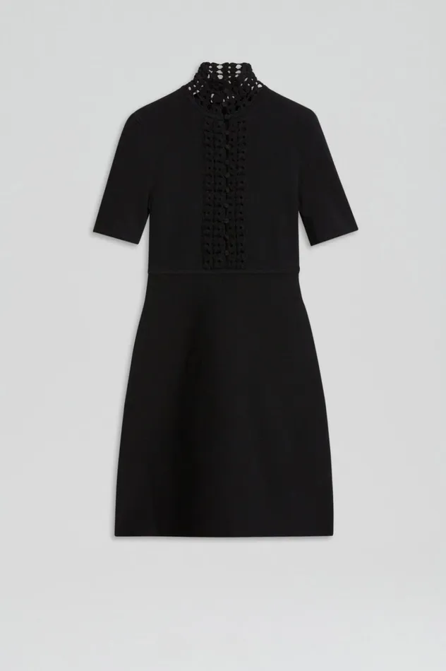 Dresses Women Scanlan Theodore CREPE KNIT DAISY MINI DRESS Black Dresses Women Scanlan Theodore CREPE KNIT DAISY MINI DRESS Black
