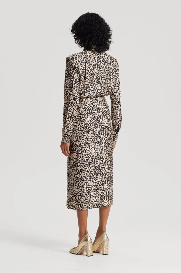 Dresses Women Scanlan Theodore SILK FLORAL WRAP DRESS Navy Dresses Women Scanlan Theodore SILK FLORAL WRAP DRESS Navy