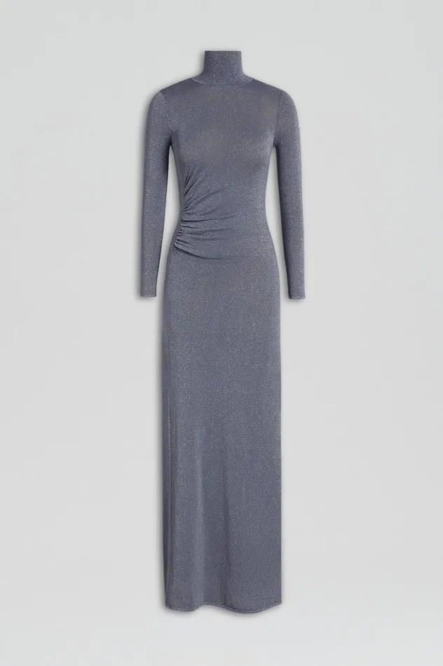 Dresses Women Scanlan Theodore SPARKLE GATHER DRESS Silver Dresses Women Scanlan Theodore SPARKLE GATHER DRESS Silver