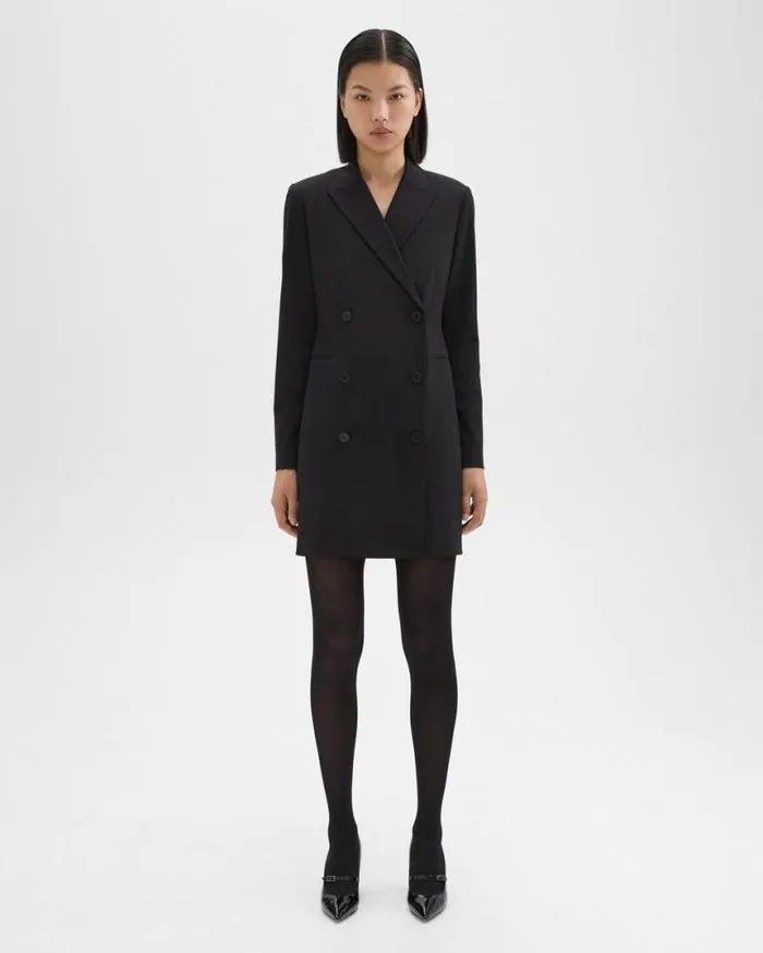 Dresses Women Theory Blazer Dress In Good Wool Black