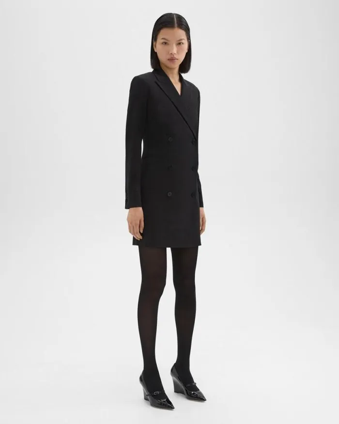 Dresses Women Theory Blazer Dress In Good Wool Black