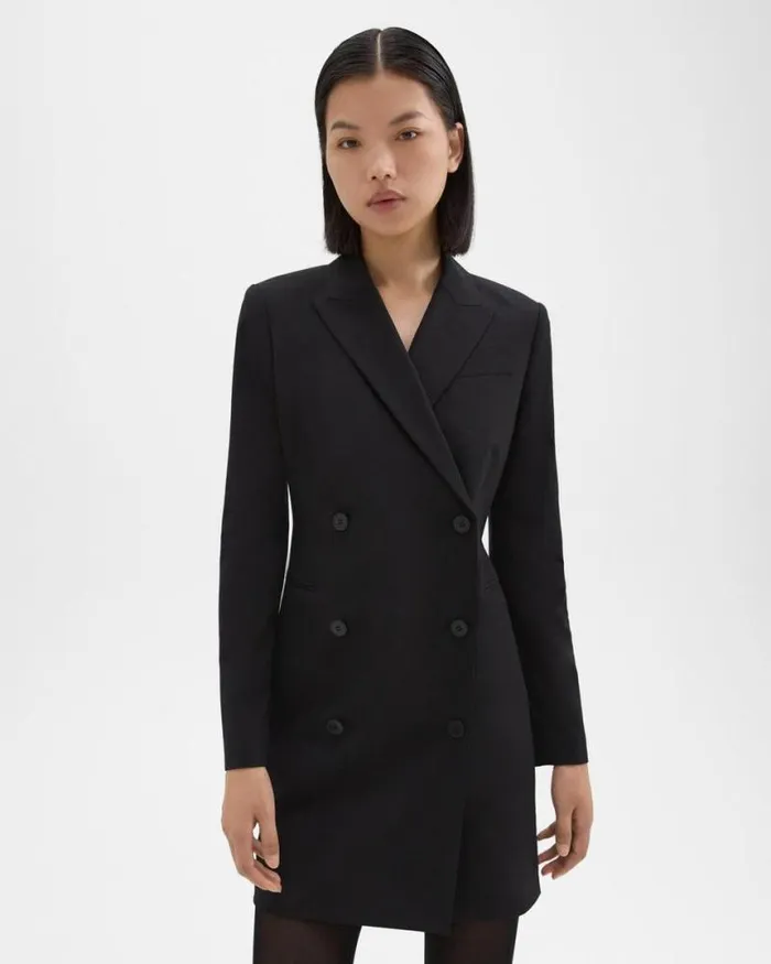 Dresses Women Theory Blazer Dress In Good Wool Black
