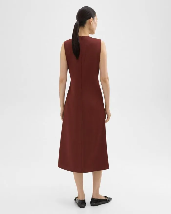 Dresses Women Theory Twisted Midi Dress Canyon