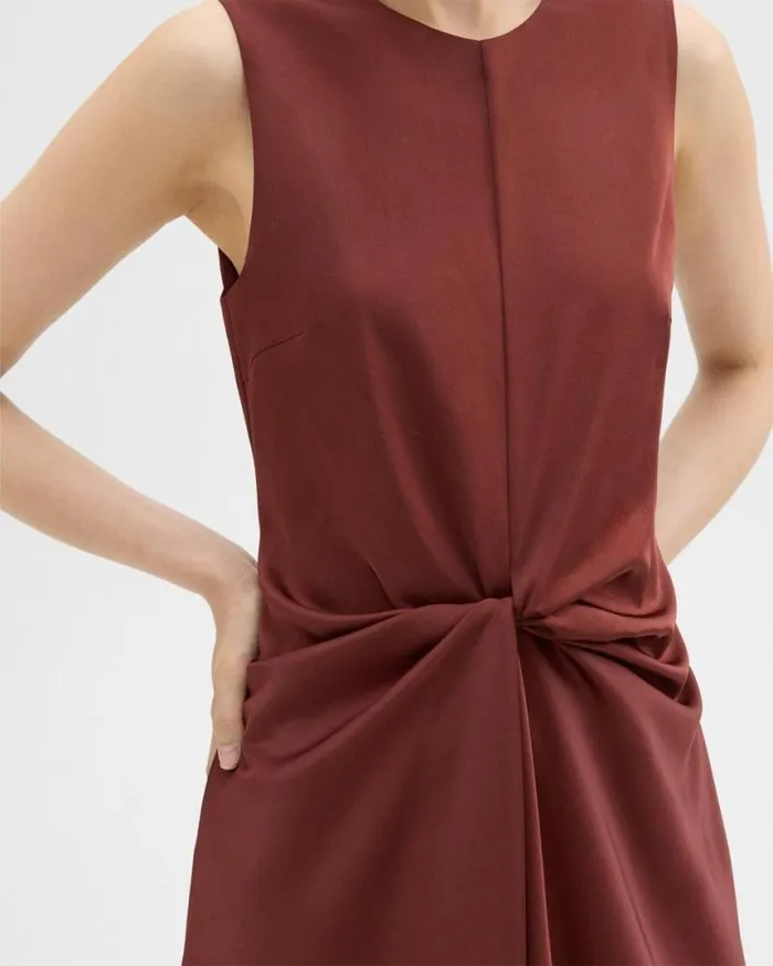 Dresses Women Theory Twisted Midi Dress Canyon