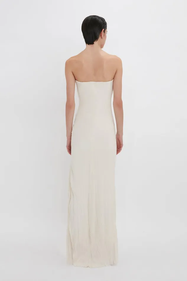 Dresses Women Victoria Beckham Exclusive FloorLength Corset Detail Gown In Ivory