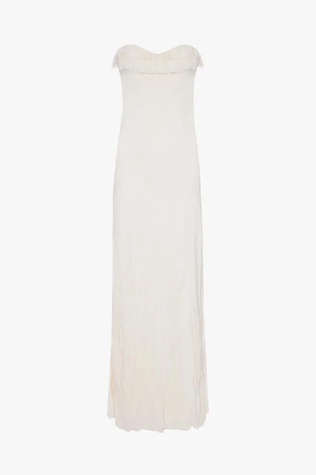 Dresses Women Victoria Beckham Exclusive FloorLength Corset Detail Gown In Ivory