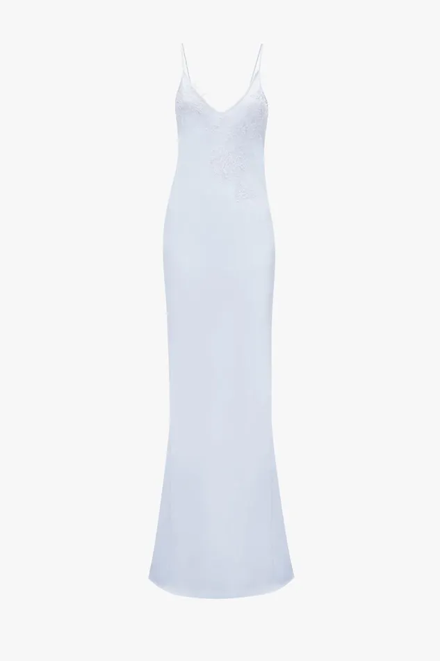 Dresses Women Victoria Beckham Exclusive Lace Detail FloorLength Cami Dress In Ice Dresses Women Victoria Beckham Exclusive Lace Detail FloorLength Cami Dress In Ice