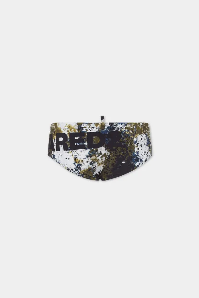 Dsquared2 Beachwear Canadian Camouflage Swim Brief Military Green 8211 Men