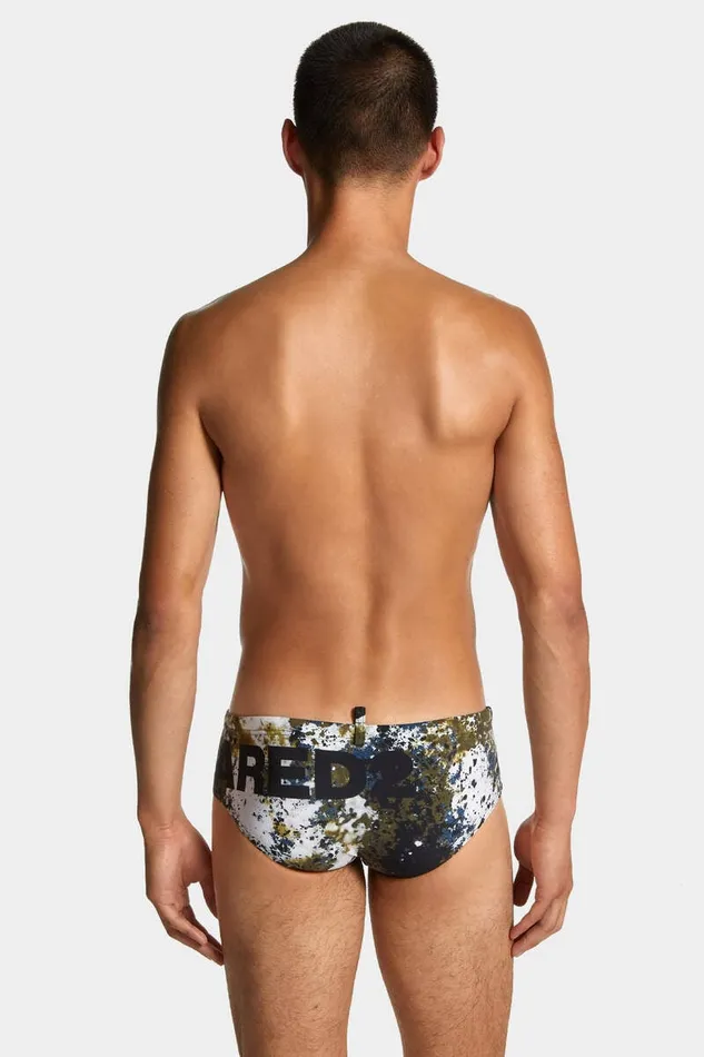 Dsquared2 Beachwear Canadian Camouflage Swim Brief Military Green 8211 Men