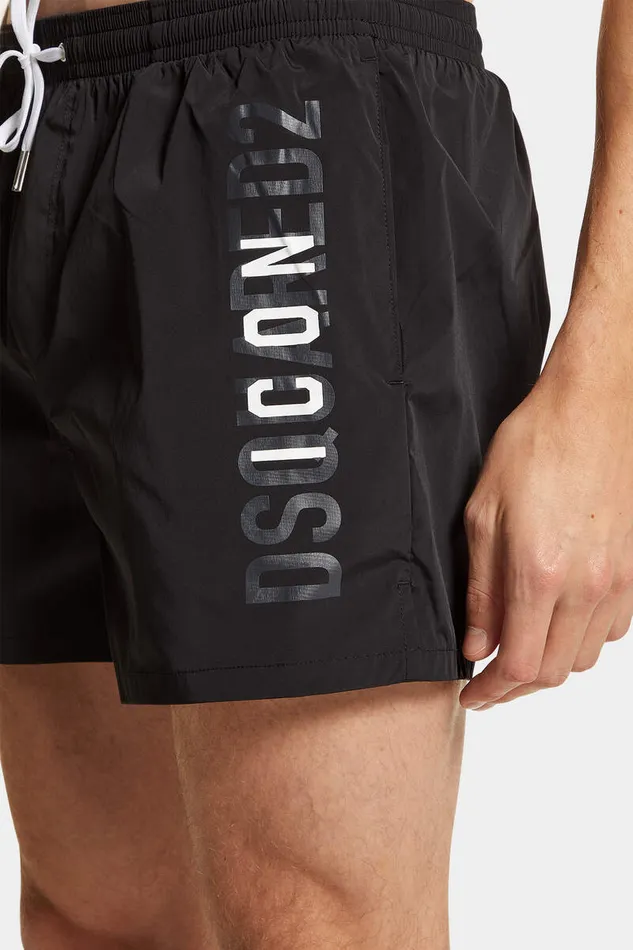 Dsquared2 Beachwear Icon Swim Boxer Midi Blackwhite 8211 Men