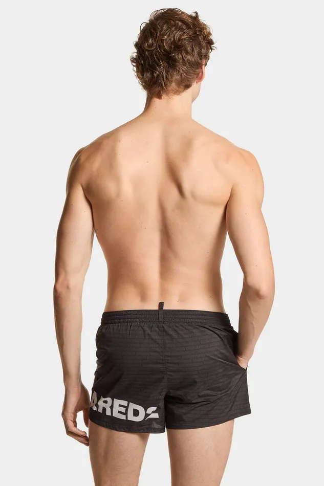 Dsquared2 Beachwear Swim Boxer Midi Blackwhite 8211 Men