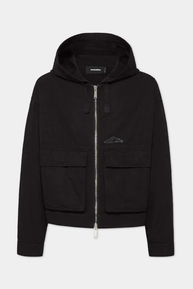 Dsquared2 Coats and Outerwear Icon New Generation Ripstop Windbreaker Black 8211 Men