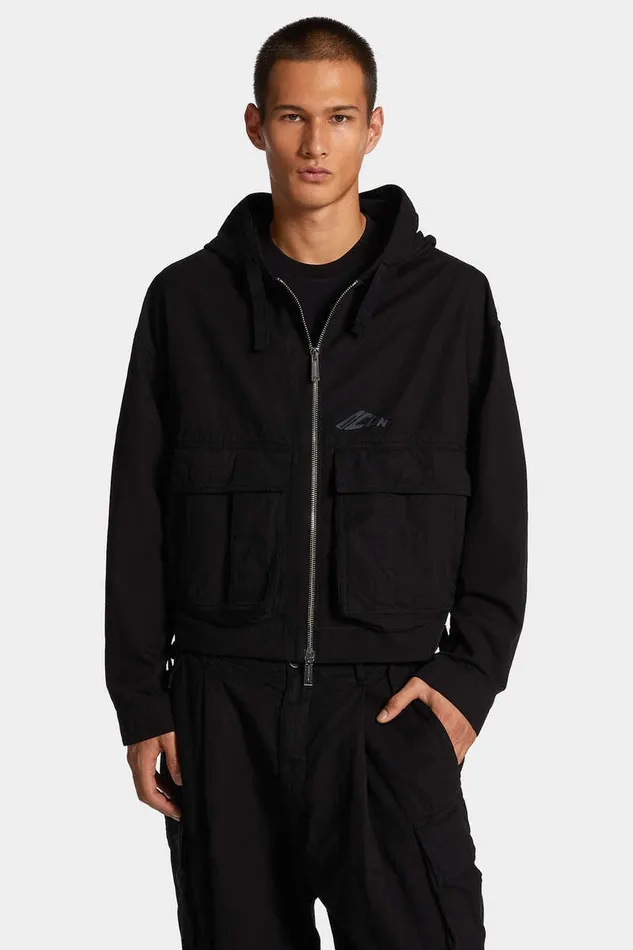 Dsquared2 Coats and Outerwear Icon New Generation Ripstop Windbreaker Black 8211 Men