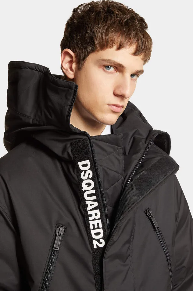 Dsquared2 Coats and Outerwear Techno Down Parka Kaban Black 8211 Men