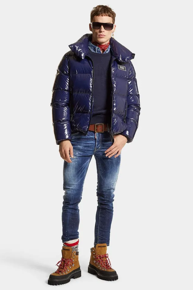 Dsquared2 Jeans Dark Easy Wash Skater Jeans Navy 8211 Men